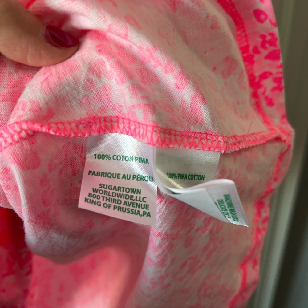 EUC Lilly Pulitzer Cody TShirt Dress Pink Shandy - Picture 6 of 6